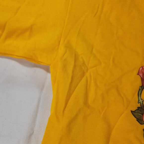 Beauty and the Beast Till the Last Petal Falls Shirt Adult Mens Size M Yellow - Picture 5 of 9